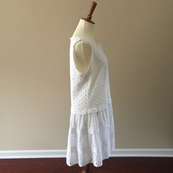 Sail-to-Sable-White-Sleeveless-Eyelet-Dress-Lined - Picture 6 of 8